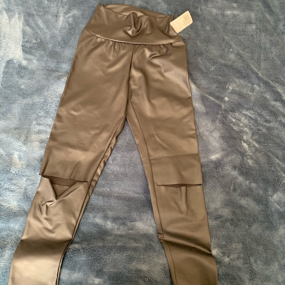 Faux leather leggings